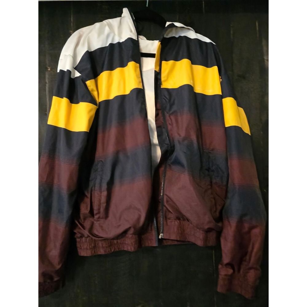 Wood Wood W.W. Emmett‎ Jacket AW18.3 Retro Colorblock Rain Windbreaker Mens Sz L